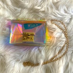 Iridescent crossbody bag